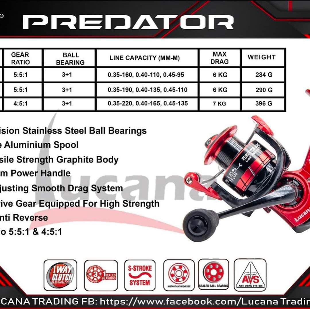 Lucana Predator 4000 Spinning Reel
