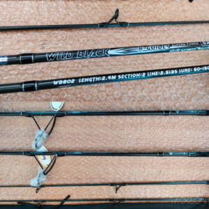 LUCANA WILD BLACK SPINNING FISHING ROD 8FT
