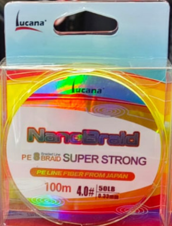 LUCANA NANO BRAID PE 8X BRAIDED LINE 100M