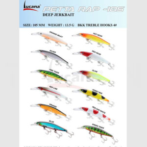 LUCANA PETTA RAP 105 DEEP JERKBAIT LURE 105MM 13.5G