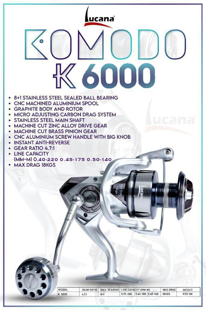 Lucana Komodo K6000 Spinning Reel - Image 2