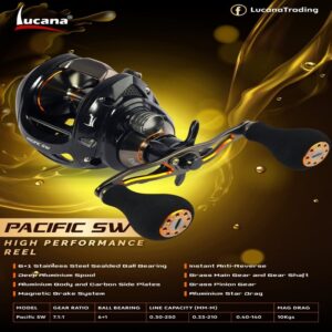 LUCANA PACIFIC SW SALTWATER BAITCASTING REEL