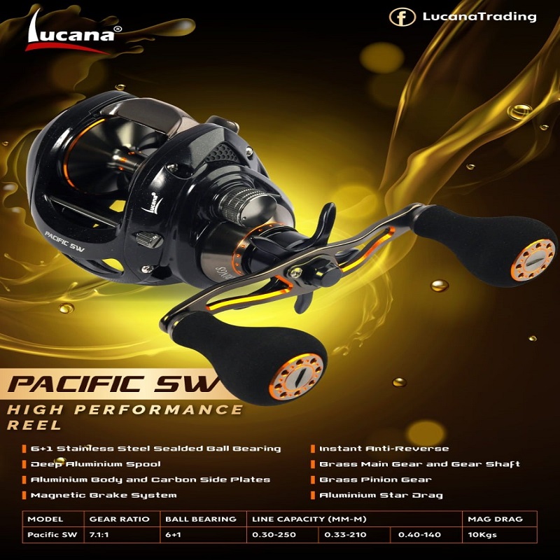LUCANA PACIFIC SW SALTWATER BAITCASTING REEL