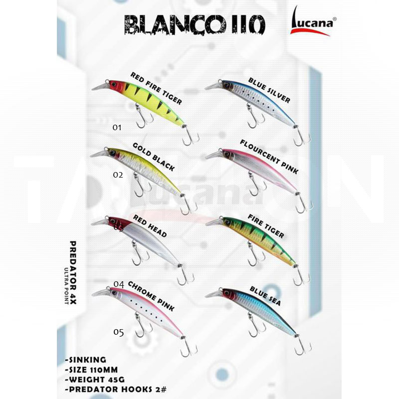 Lucana Blanco 110 Sinking Lure 110Cm 45G