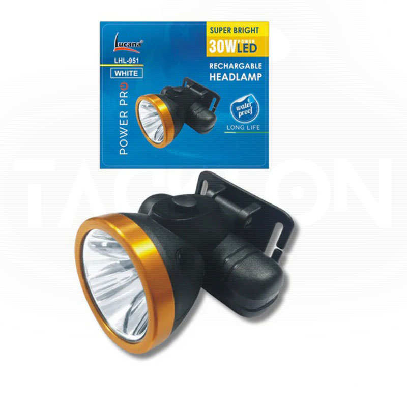 Lucana Power Pro Rechargable Head Lamp 30W