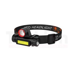 Rechargeable Head Light With COB Flood Light